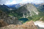 Lake Ann framed by North Cascades mountains