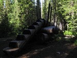 Log bridge over Granite Creek