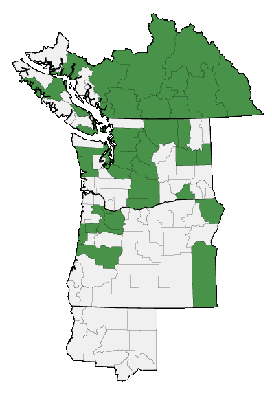 Map of where Rubus idaeus is found